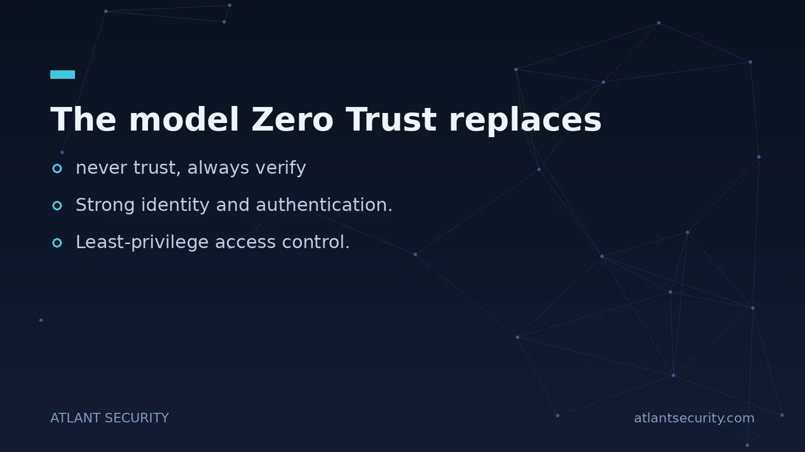 The model Zero Trust replaces - key points