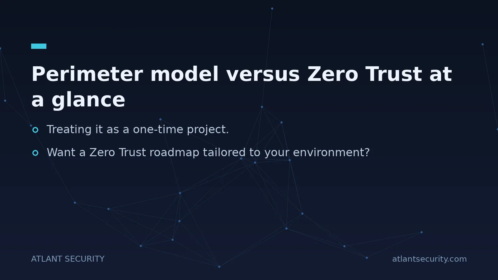 Perimeter model versus Zero Trust at a glance - key points