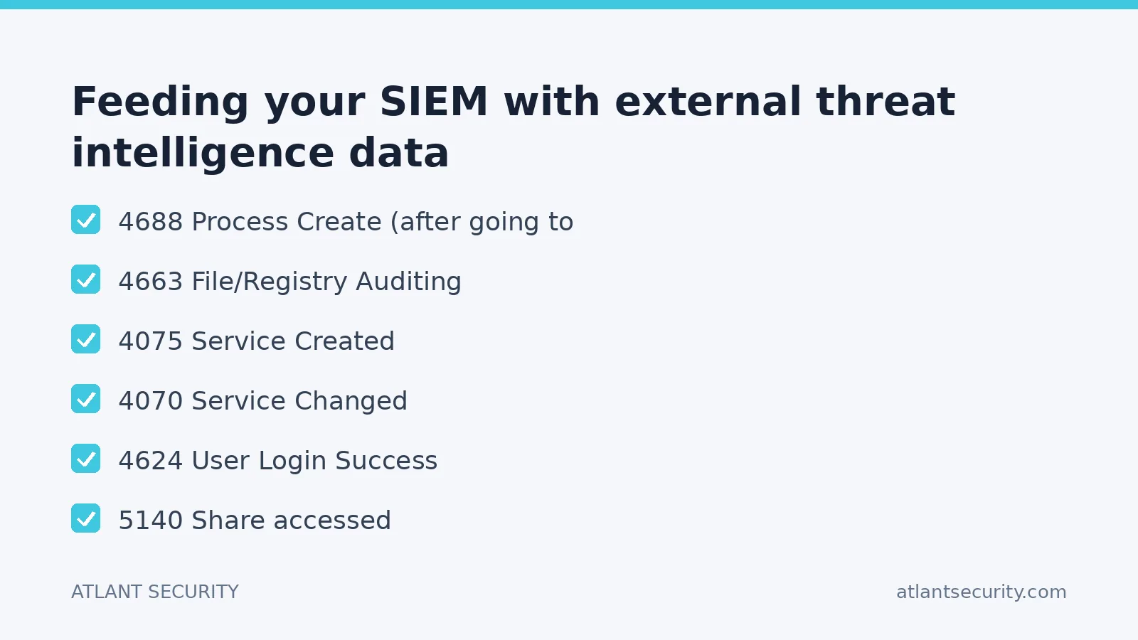 Checklist: Feeding your SIEM with external threat intelligence data