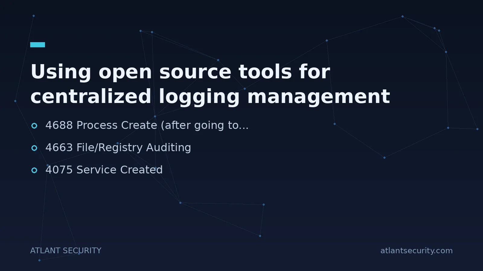 Using open source tools for centralized logging management - key points