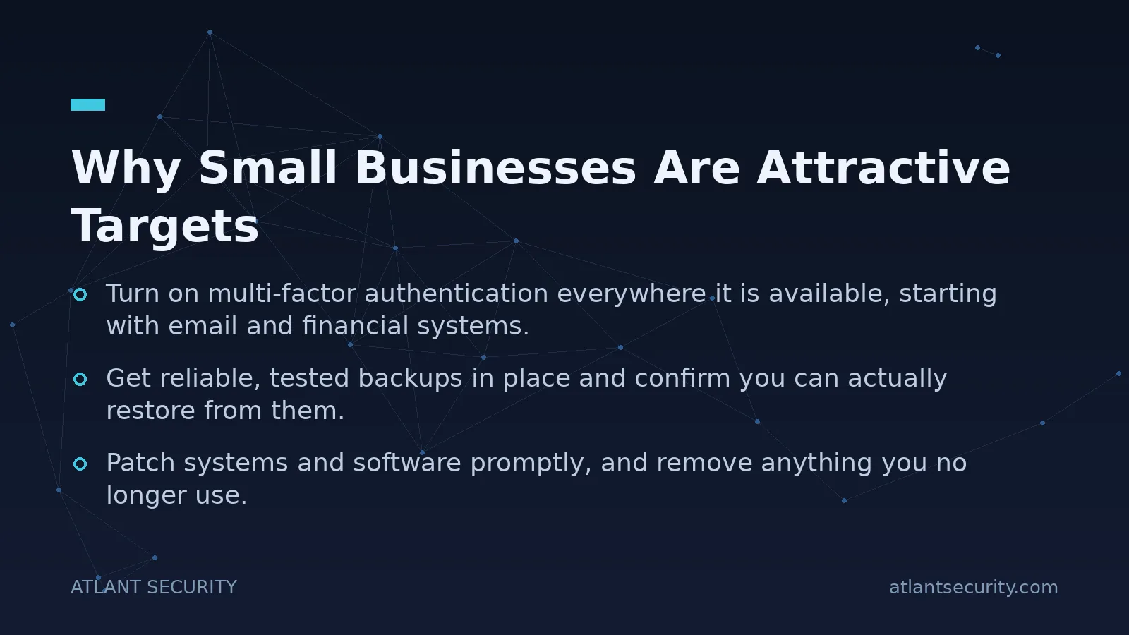 Why Small Businesses Are Attractive Targets - key points