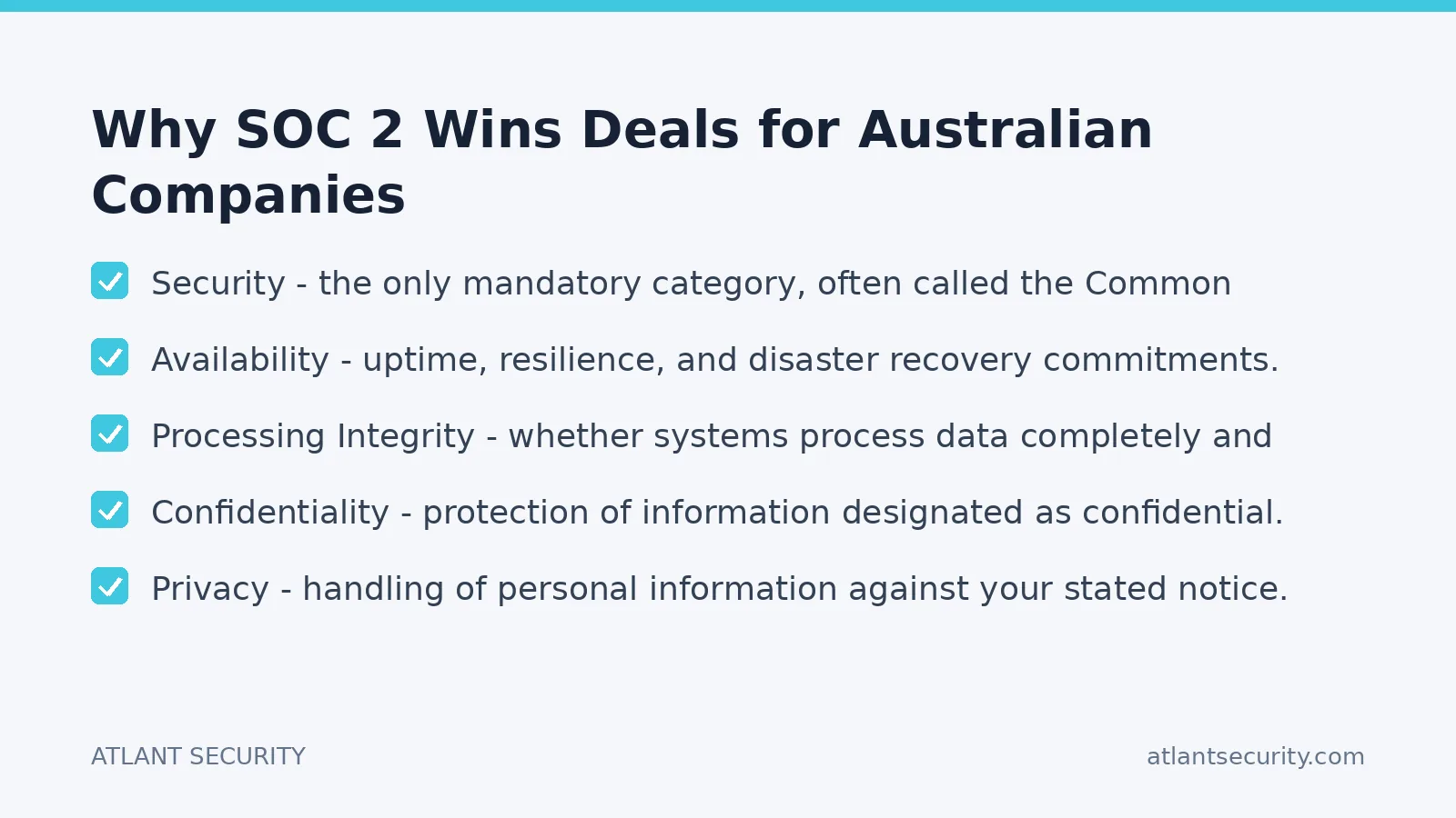 Checklist: Why SOC 2 Wins Deals for Australian Companies
