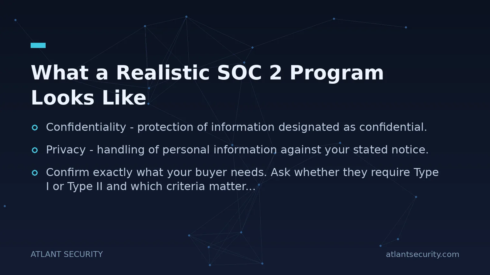What a Realistic SOC 2 Program Looks Like - key points