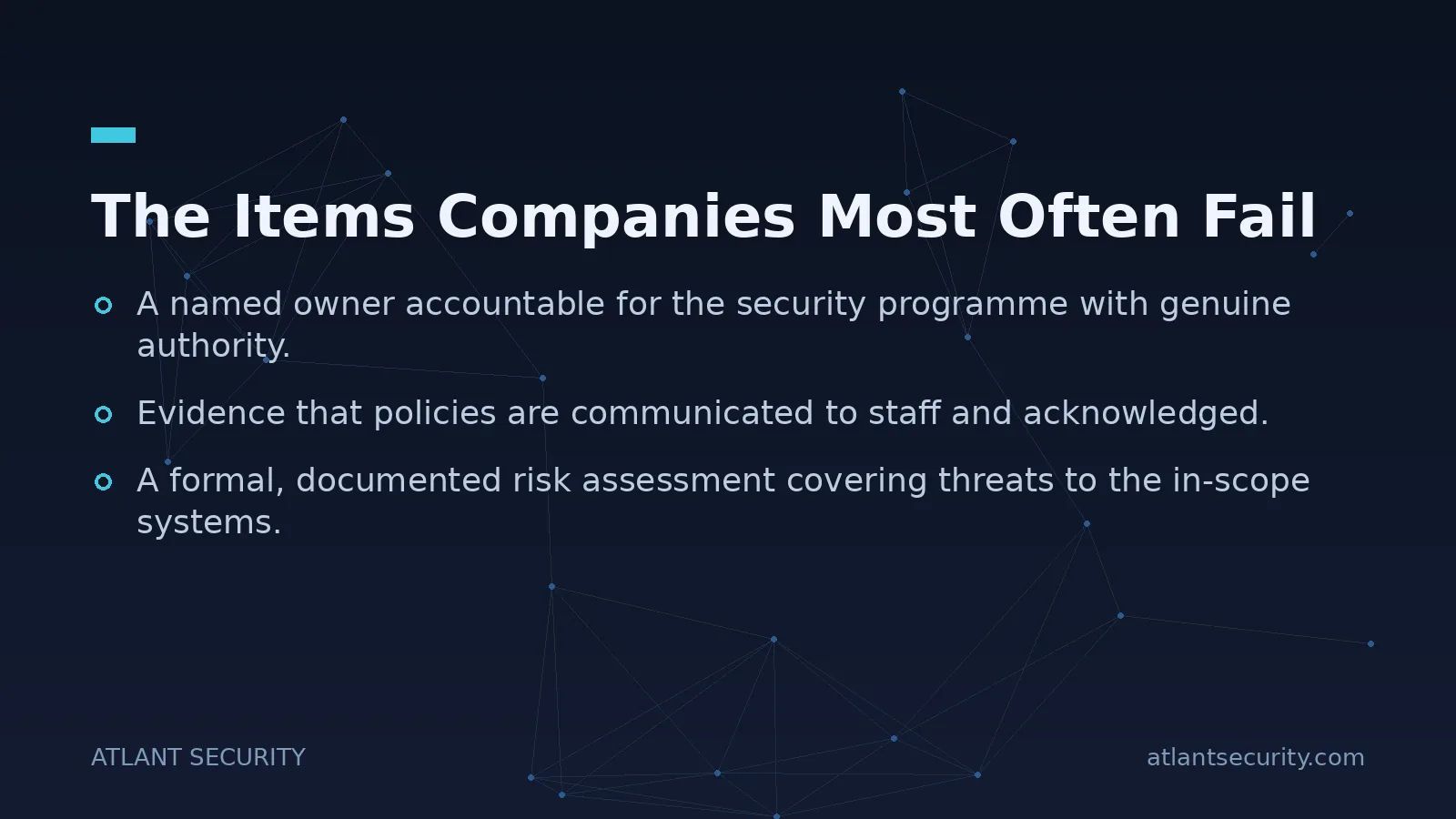 The Items Companies Most Often Fail - key points