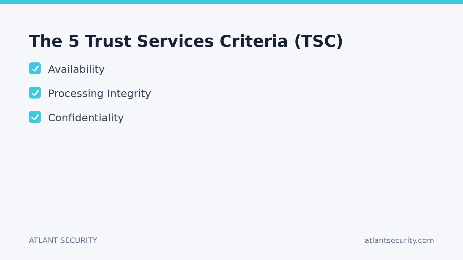Checklist: The 5 Trust Services Criteria (TSC)