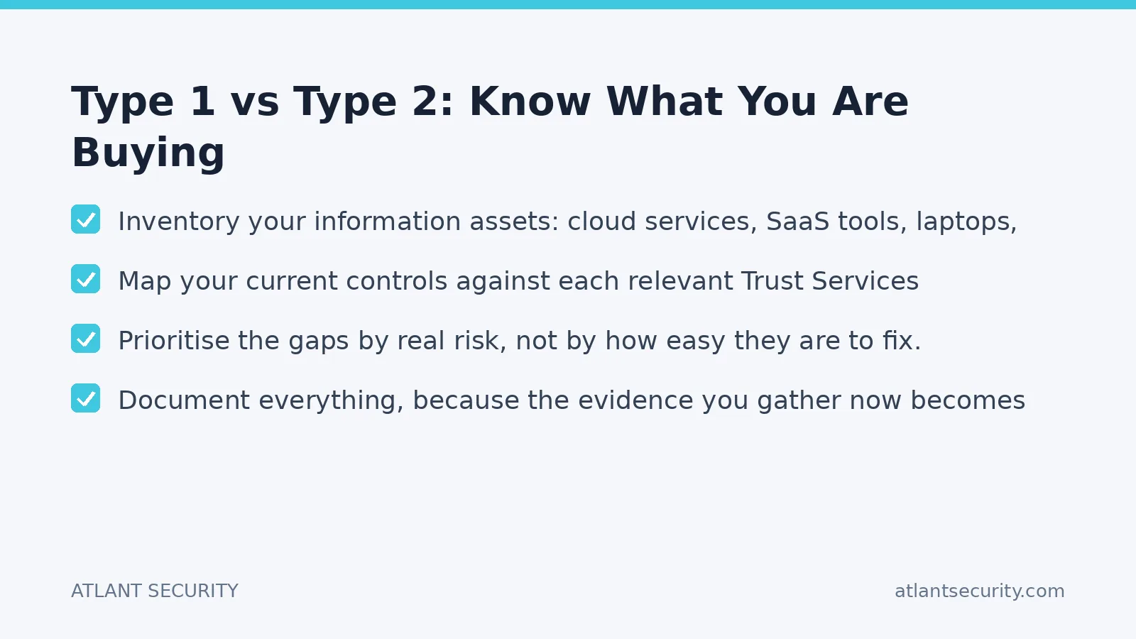 Checklist: Type 1 vs Type 2: Know What You Are Buying