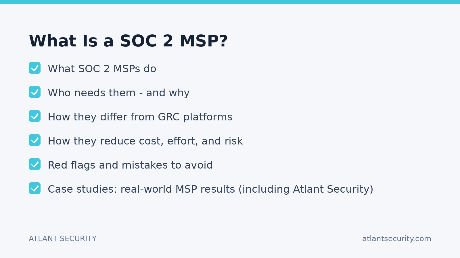Checklist: What Is a SOC 2 MSP?