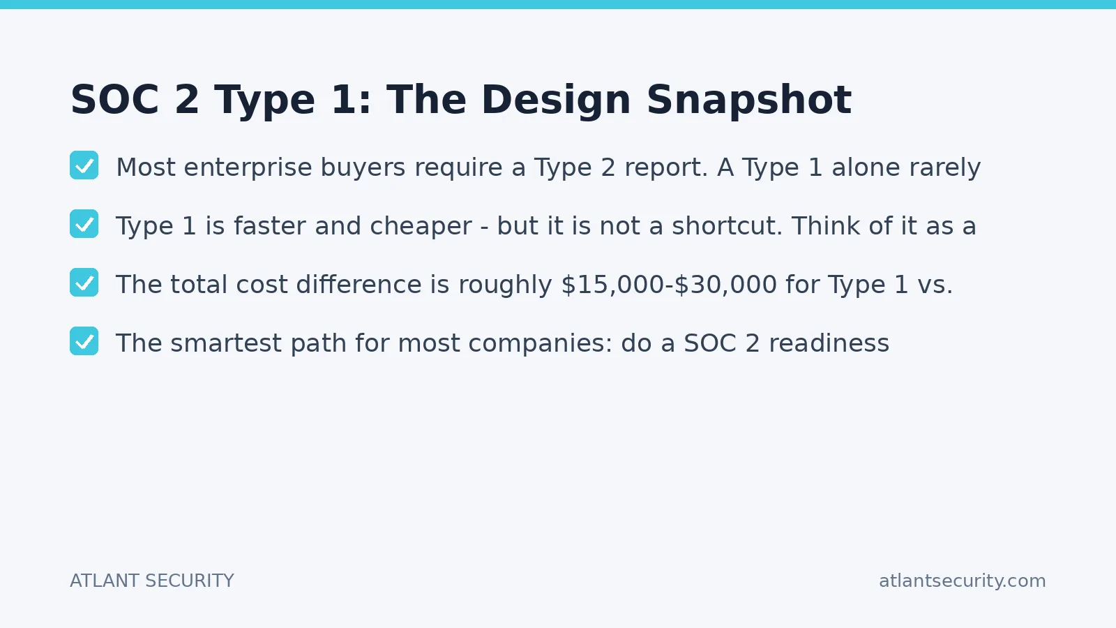 Checklist: SOC 2 Type 1: The Design Snapshot