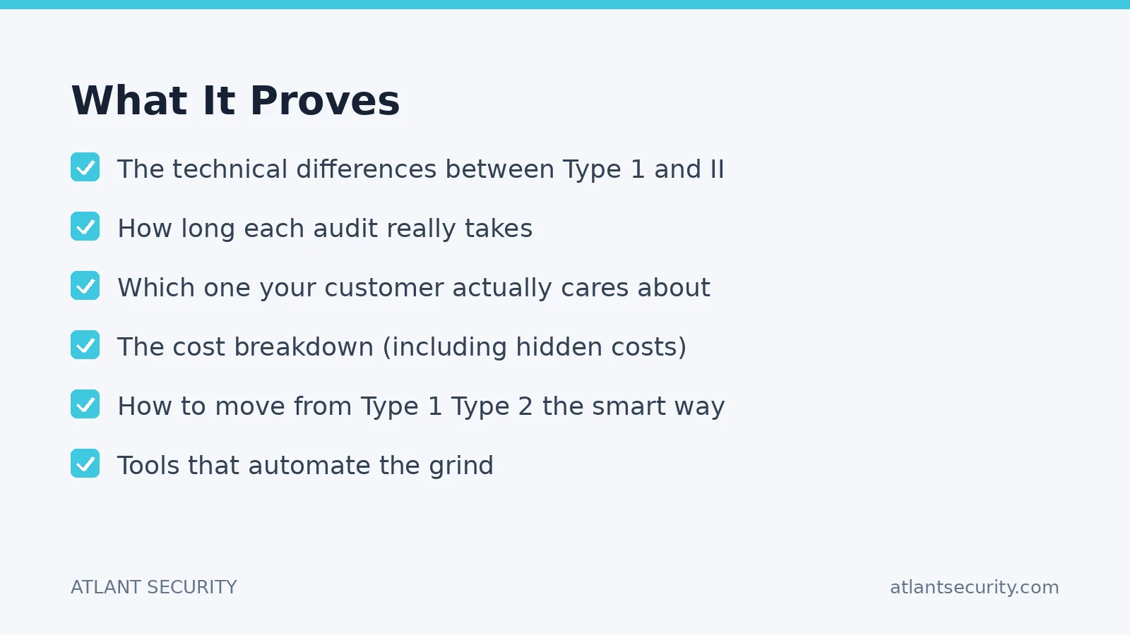 Checklist: What It Proves
