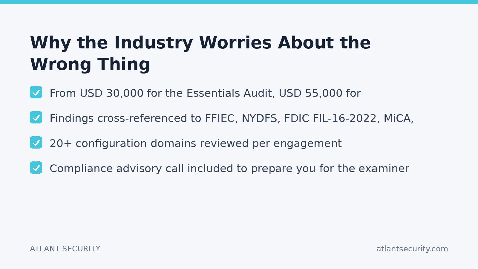 Checklist: Why the Industry Worries About the Wrong Thing