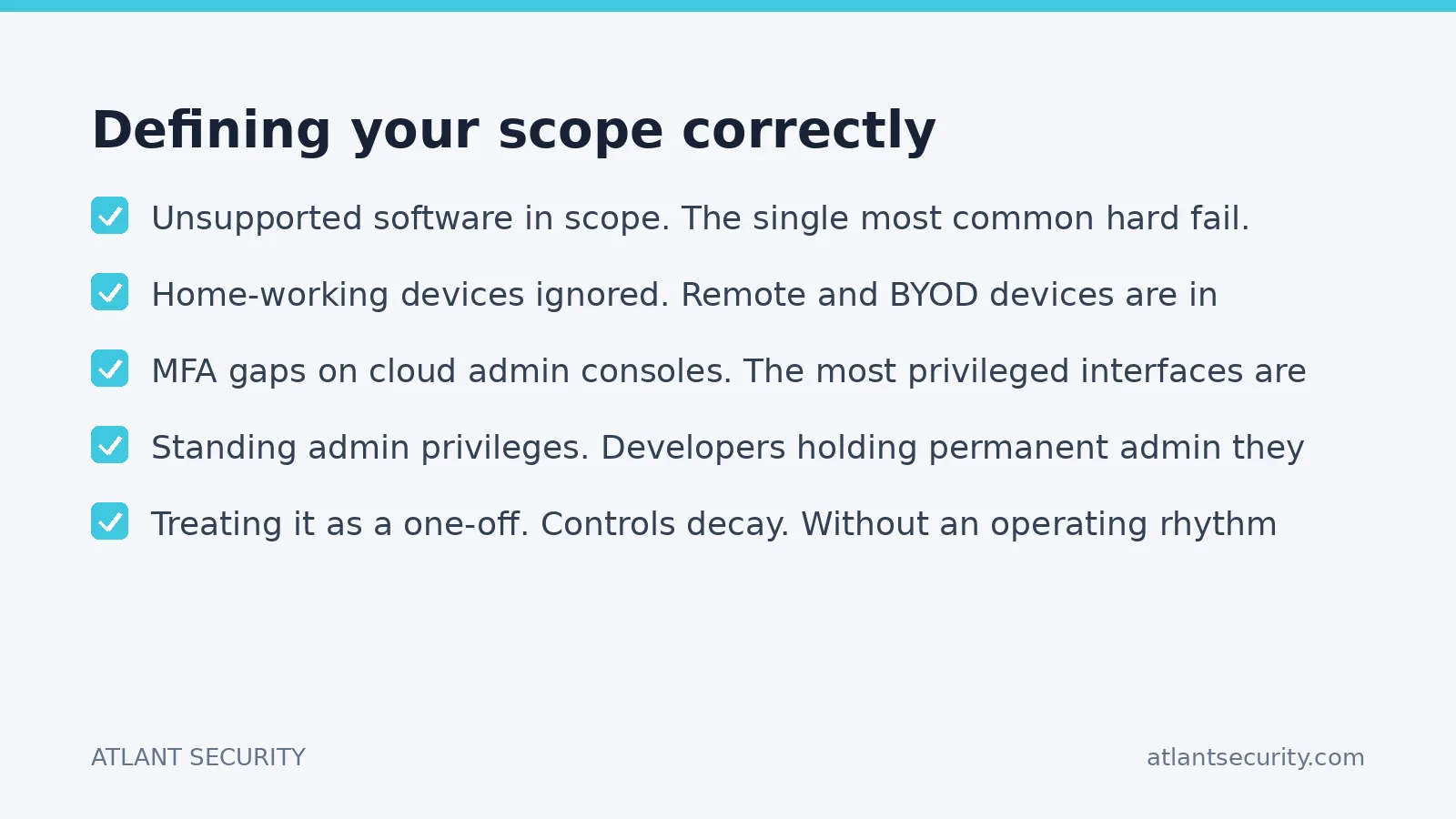 Checklist: Defining your scope correctly