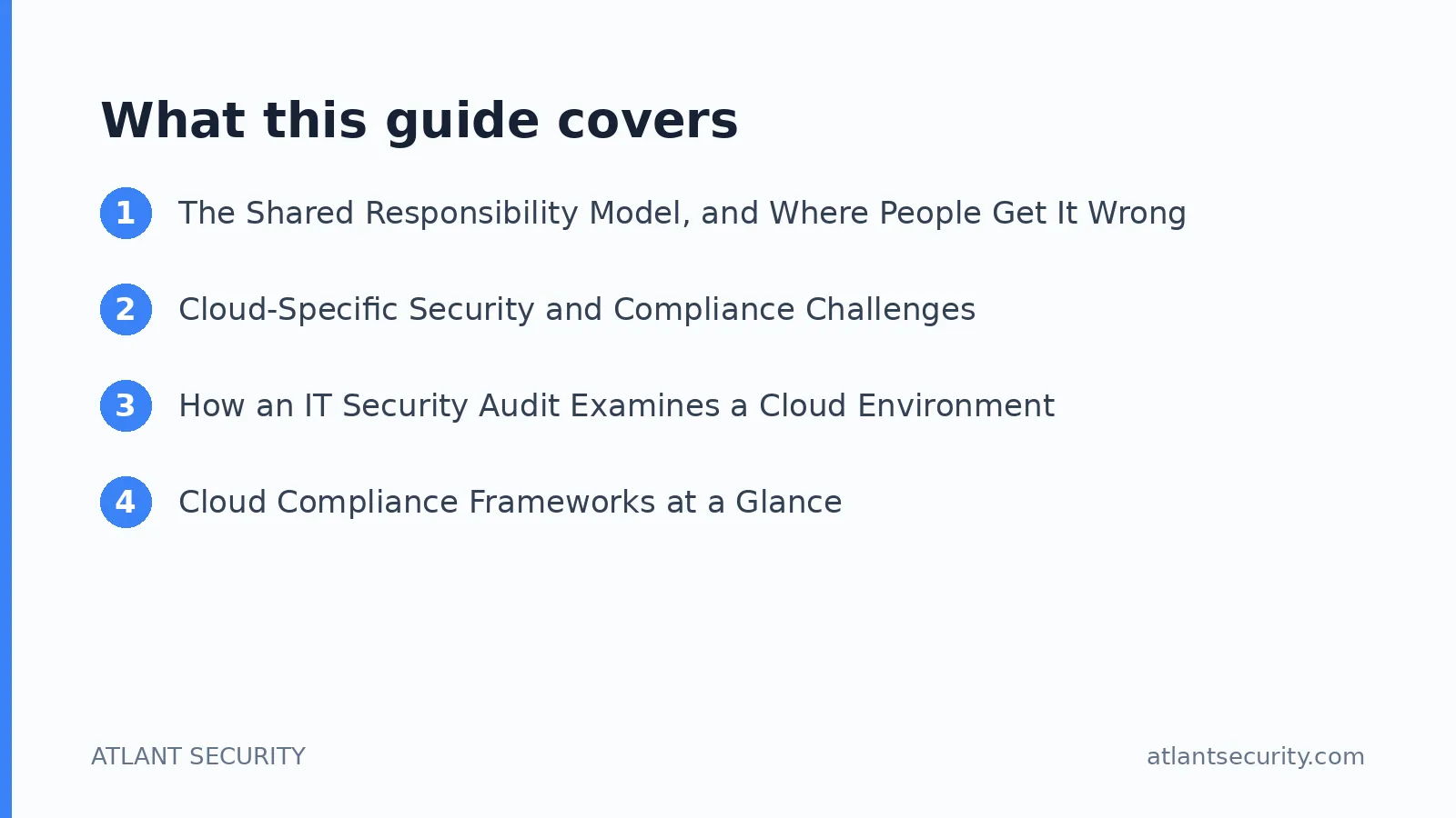 What this guide covers: The Shared Responsibility Model, and Where People Get It Wrong, Cloud-Specific Security and Compliance Challen