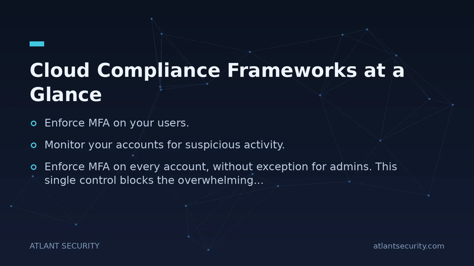 Cloud Compliance Frameworks at a Glance - key points