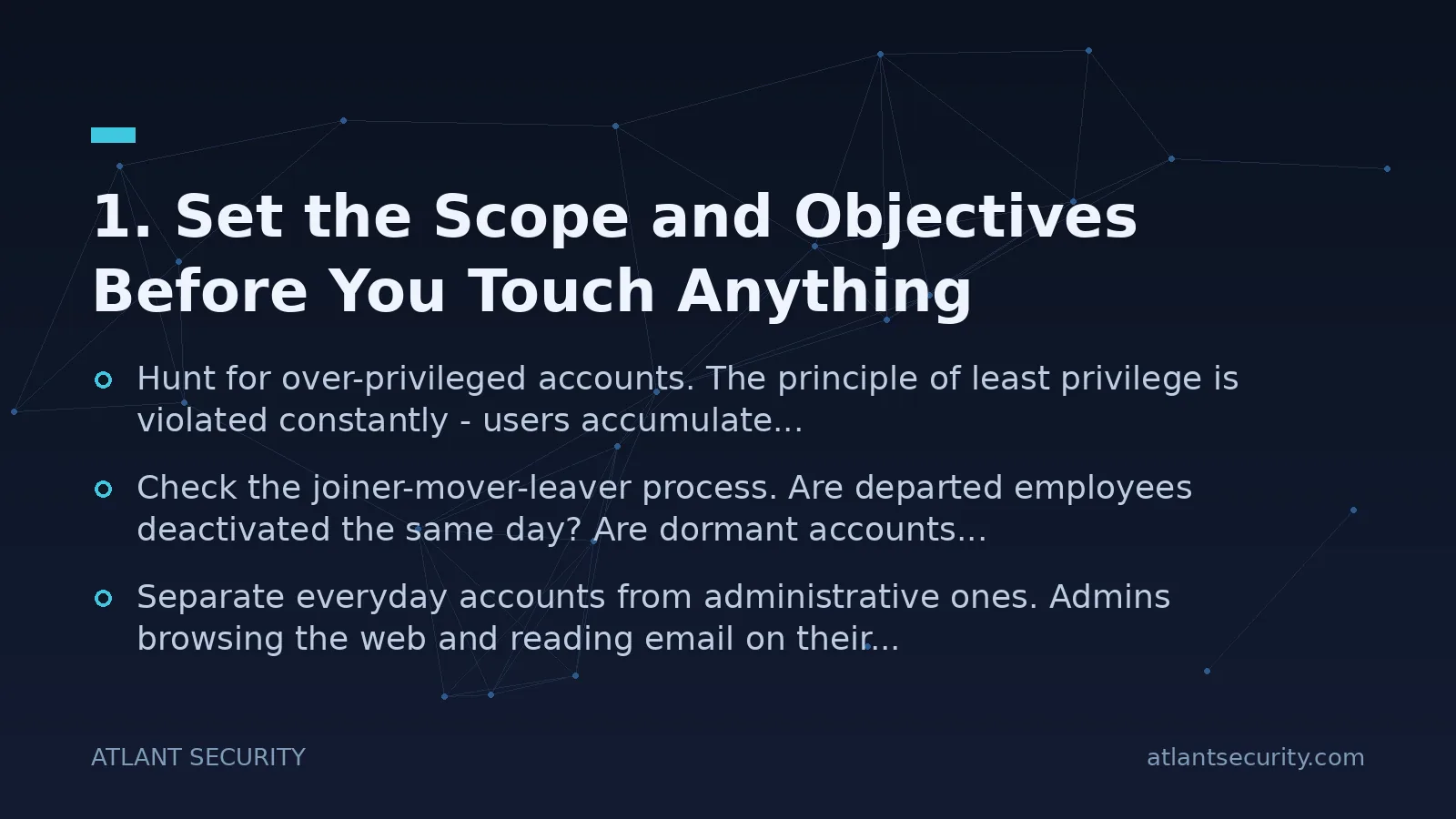 1. Set the Scope and Objectives Before You Touch Anything - key points