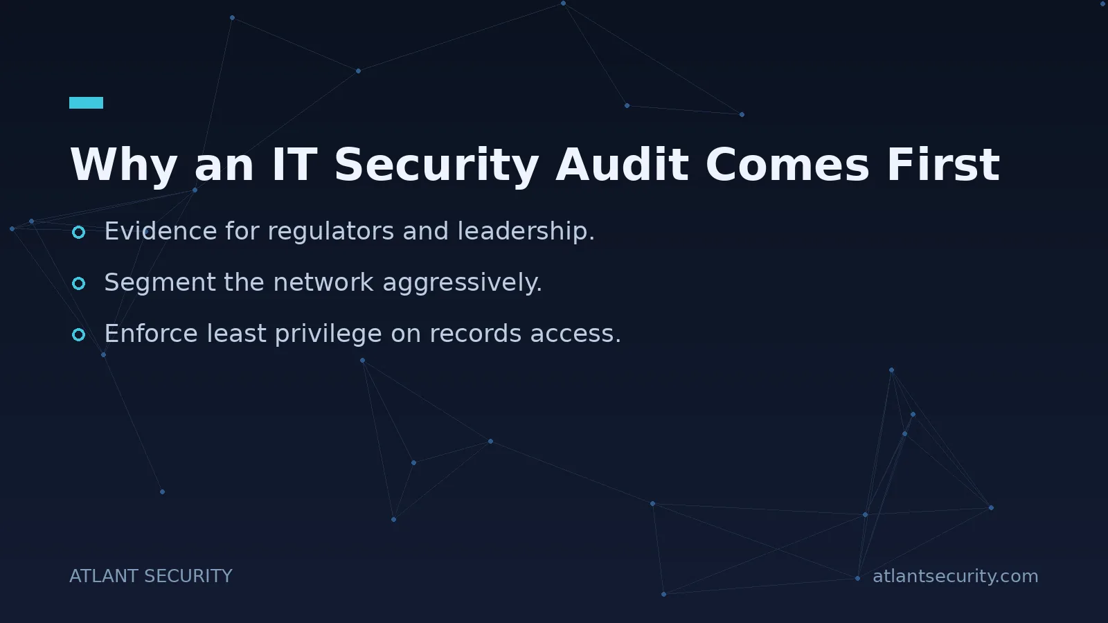Why an IT Security Audit Comes First - key points