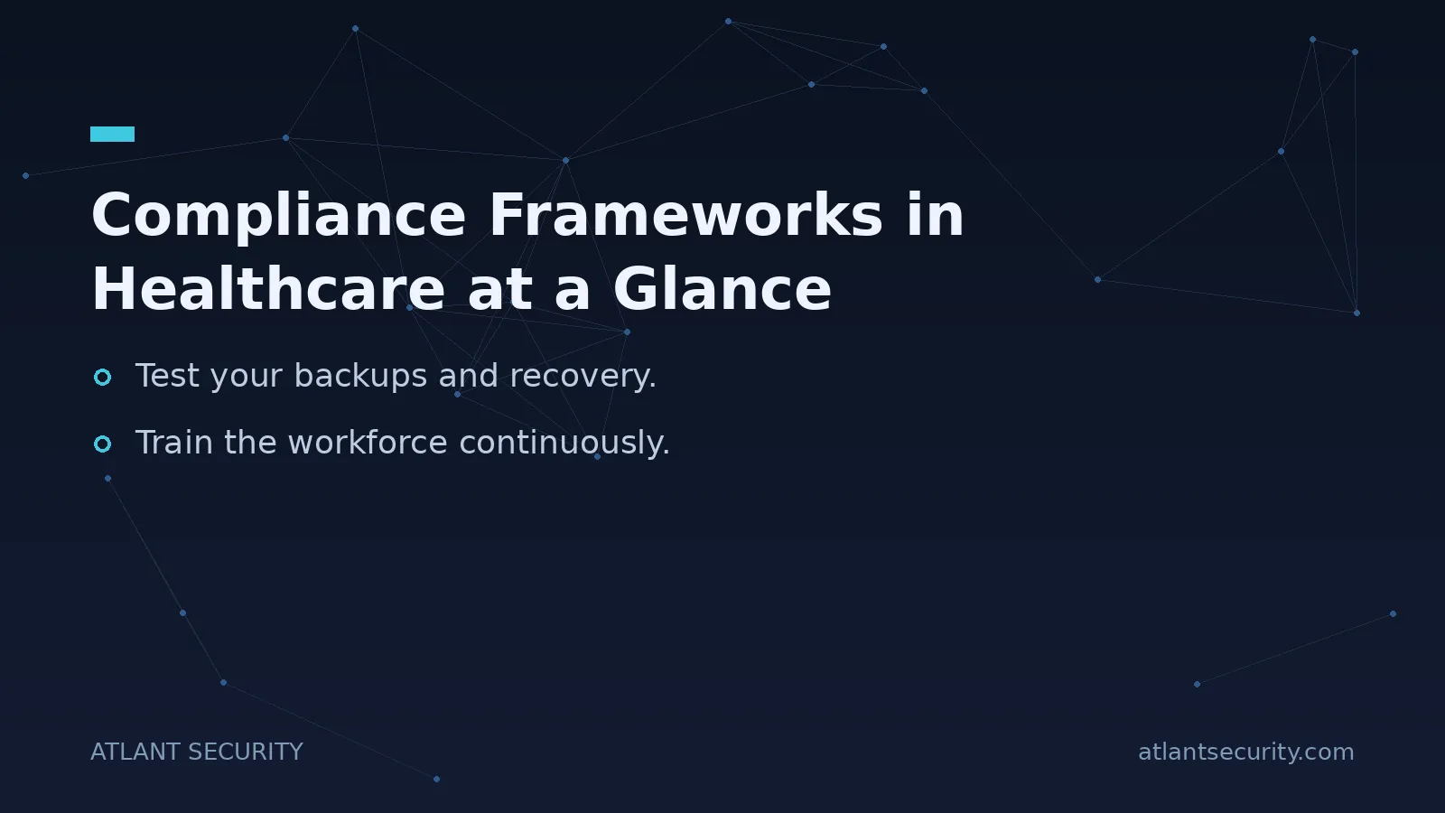Compliance Frameworks in Healthcare at a Glance - key points
