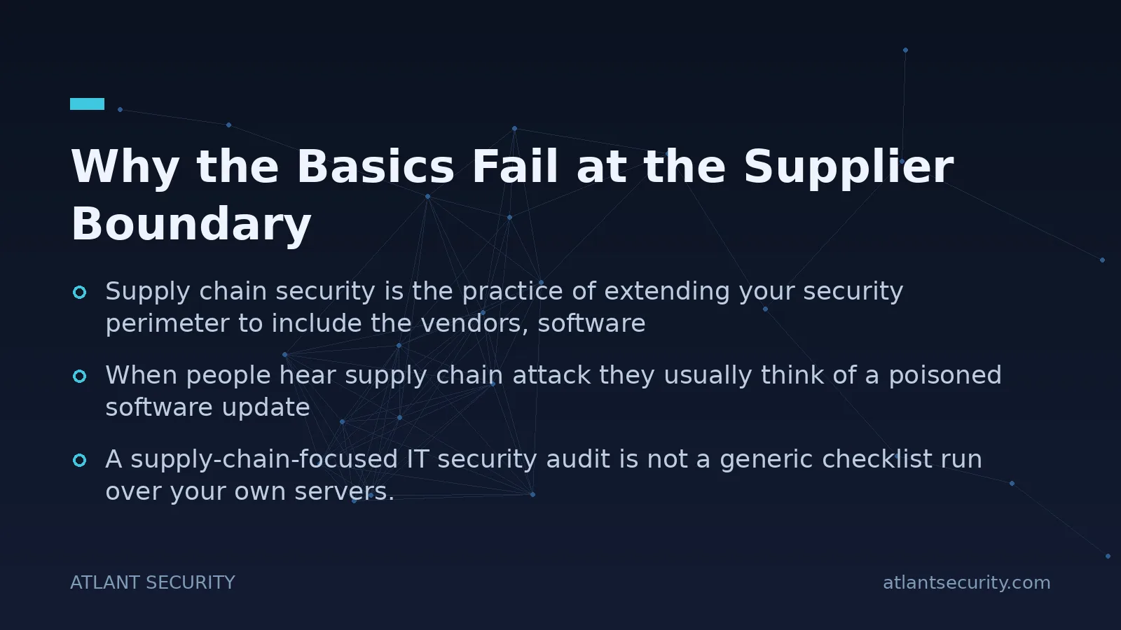 Why the Basics Fail at the Supplier Boundary - key points