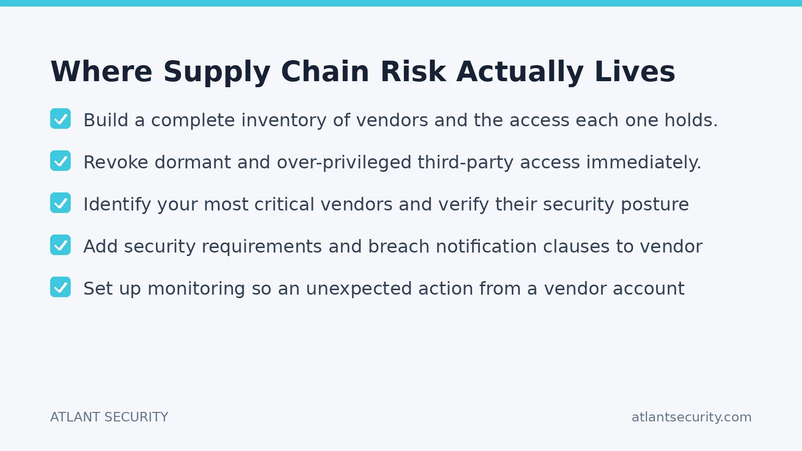 Checklist: Where Supply Chain Risk Actually Lives