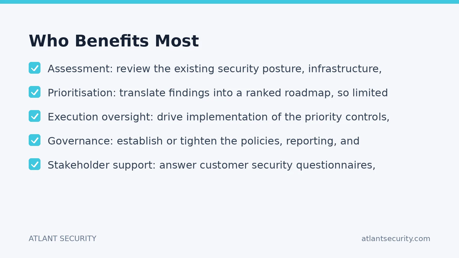 Checklist: Who Benefits Most