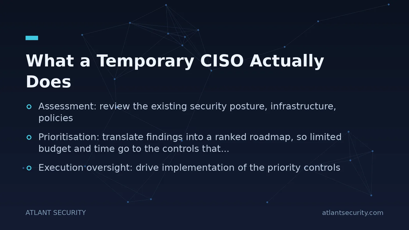 What a Temporary CISO Actually Does - key points