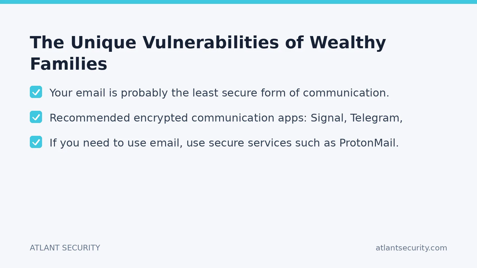 Checklist: The Unique Vulnerabilities of Wealthy Families