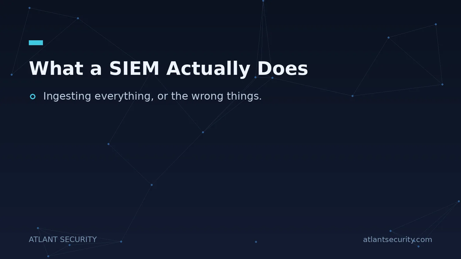 What a SIEM Actually Does - key points
