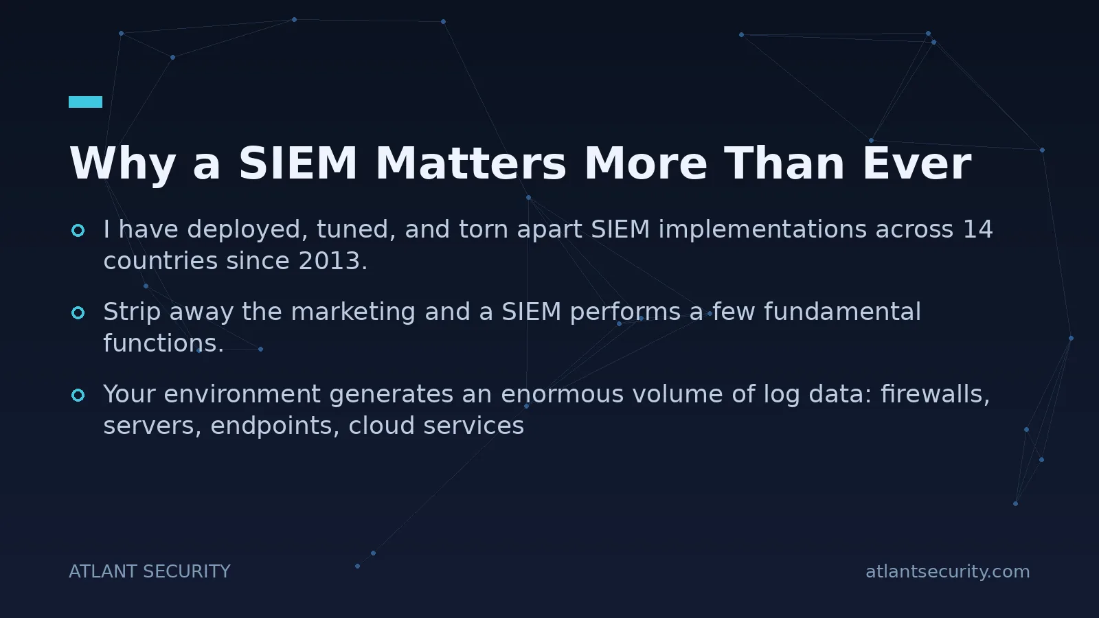Why a SIEM Matters More Than Ever - key points