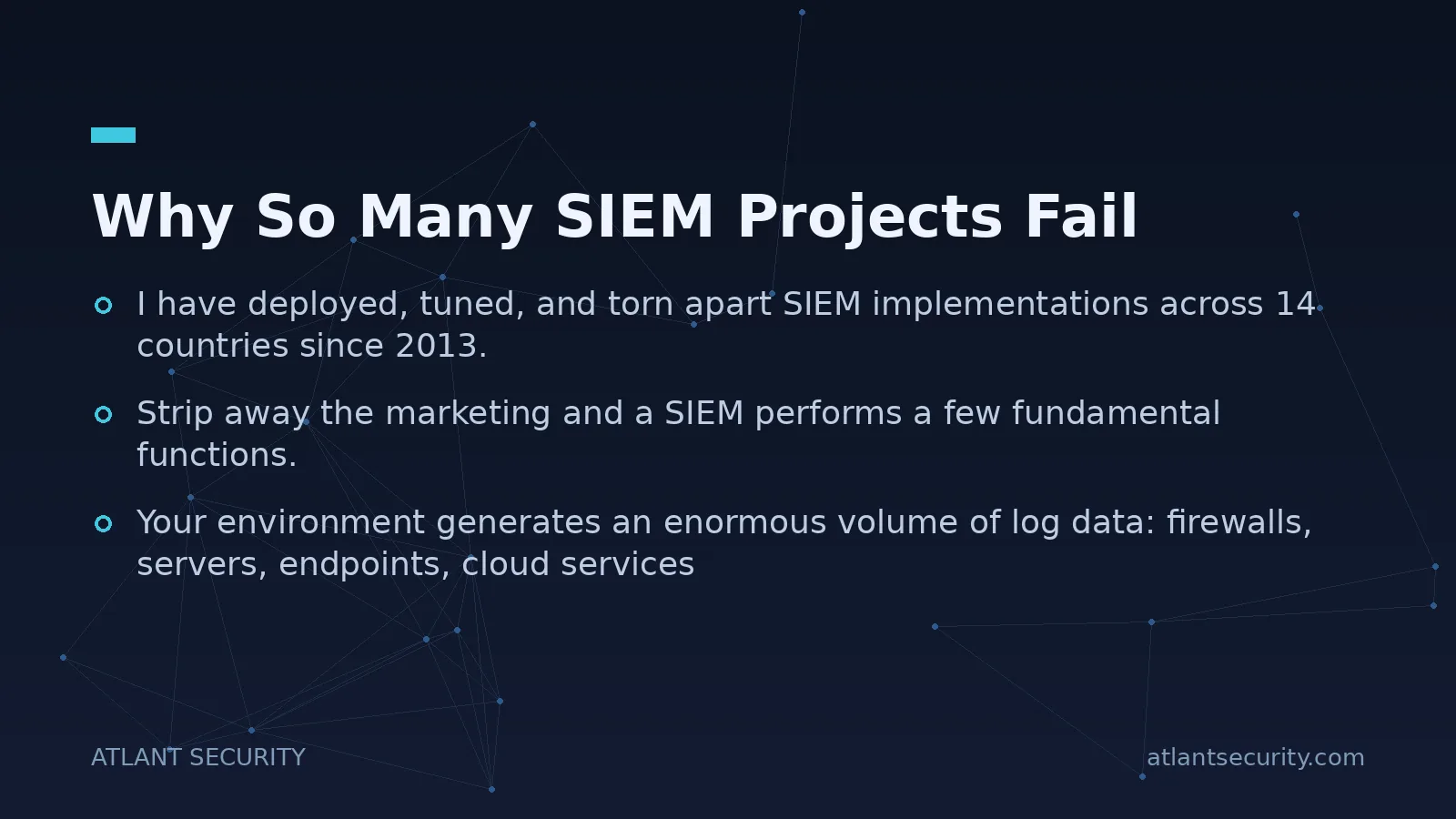 Why So Many SIEM Projects Fail - key points