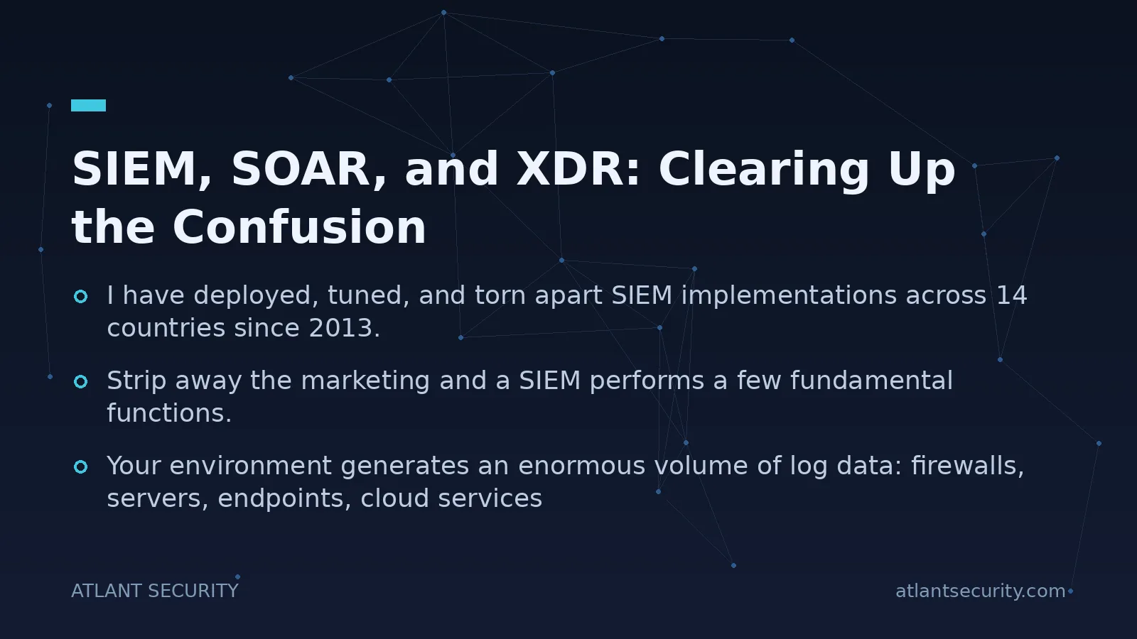 SIEM, SOAR, and XDR: Clearing Up the Confusion - key points