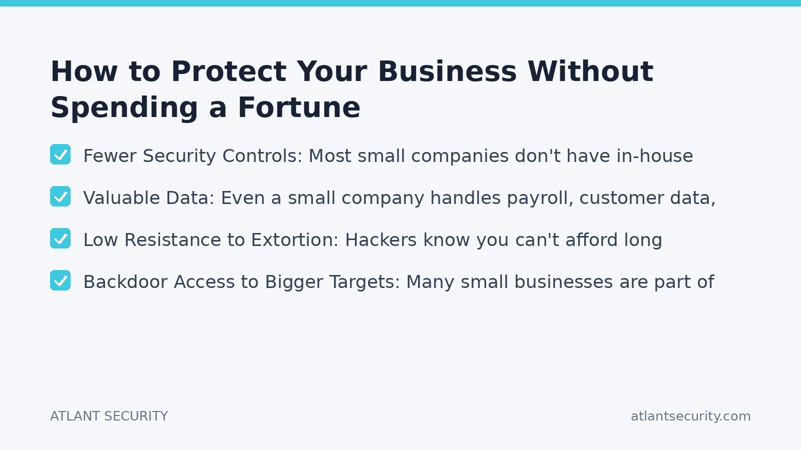 Checklist: How to Protect Your Business Without Spending a Fortune