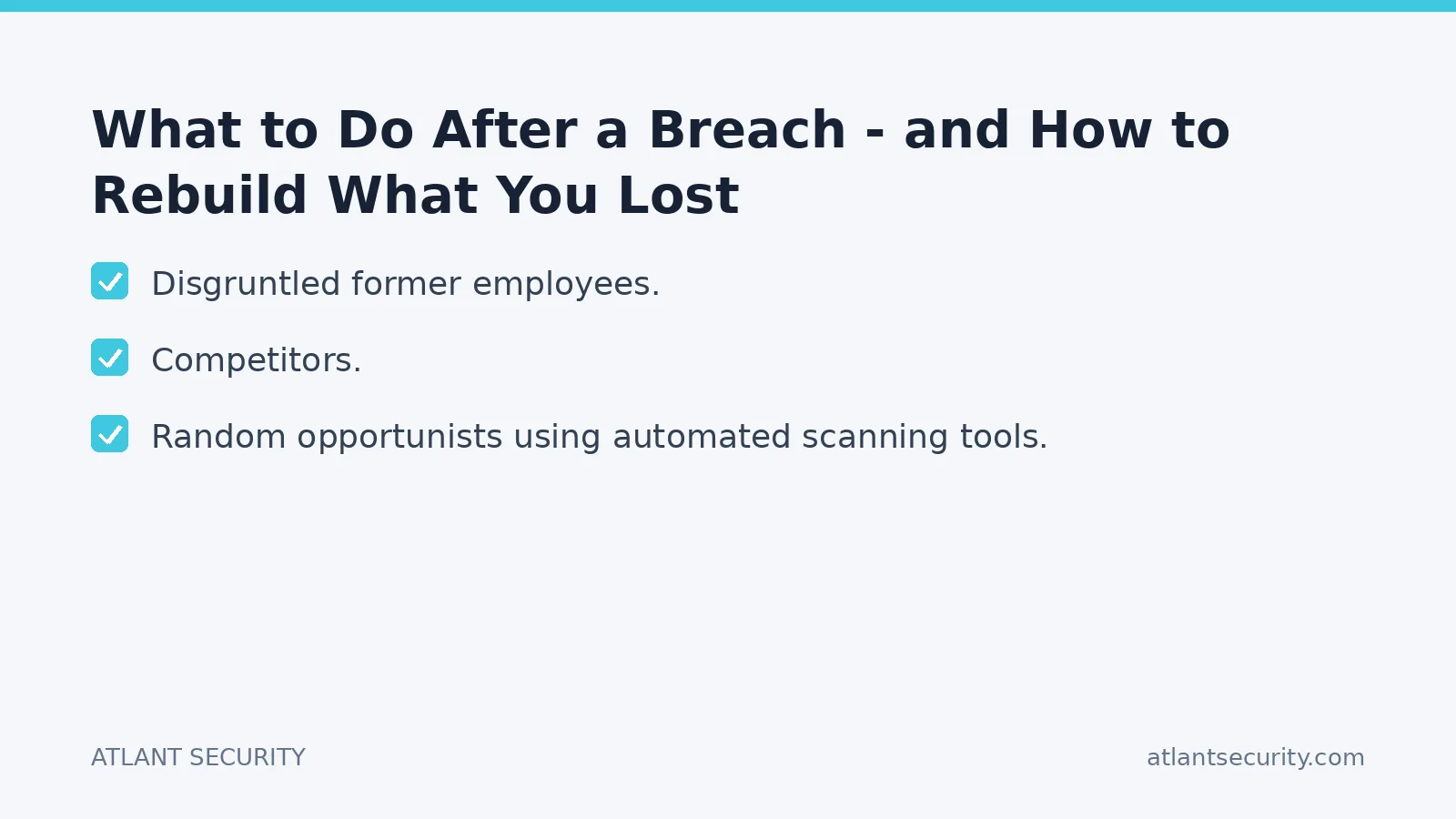 Checklist: What to Do After a Breach - and How to Rebuild What You Lost