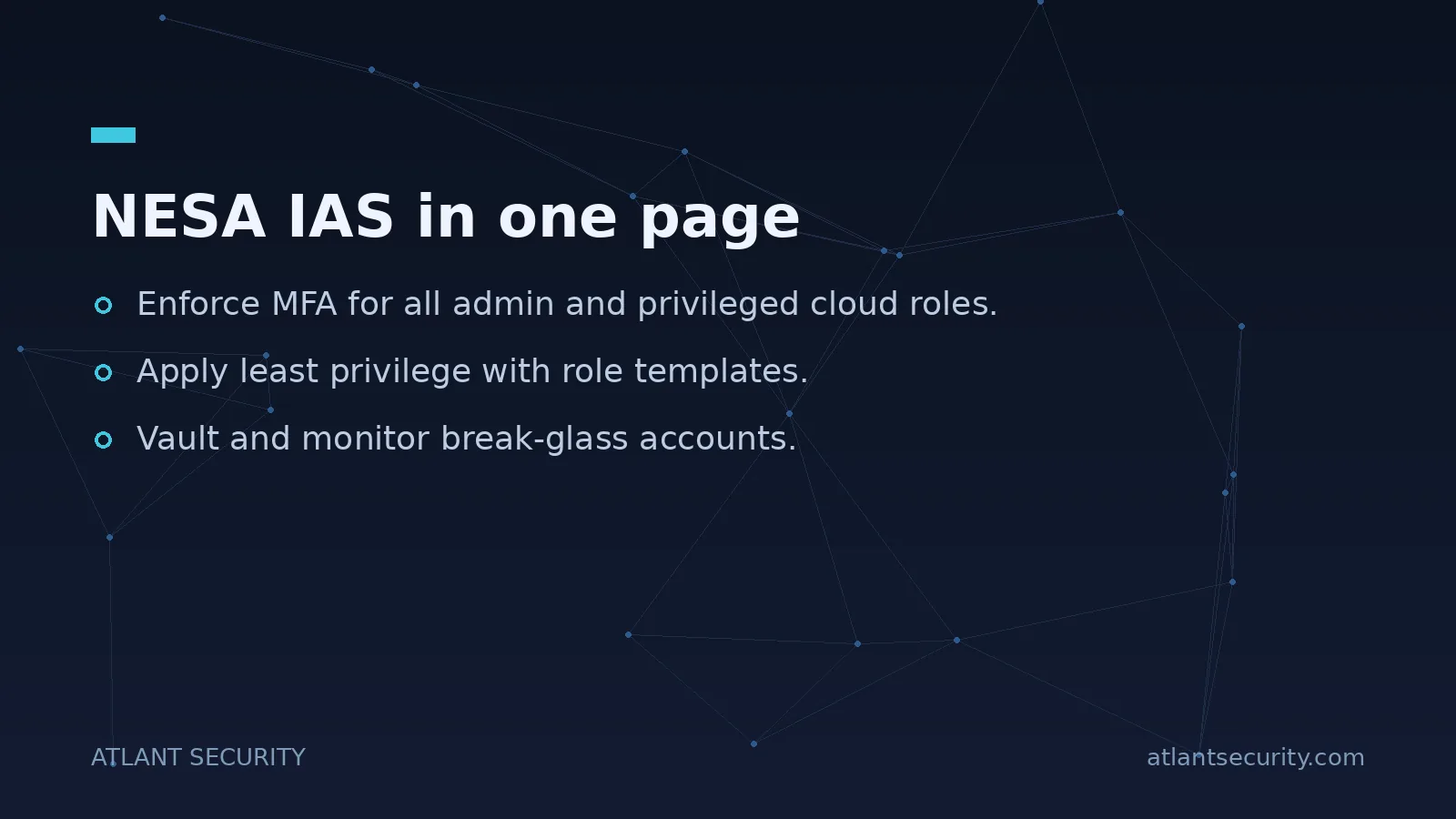 NESA IAS in one page - key points
