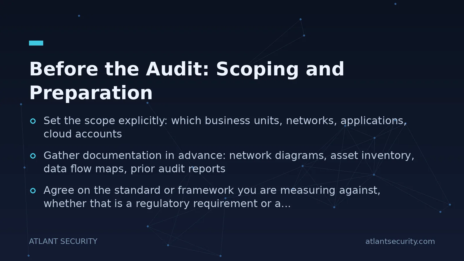 Before the Audit: Scoping and Preparation - key points