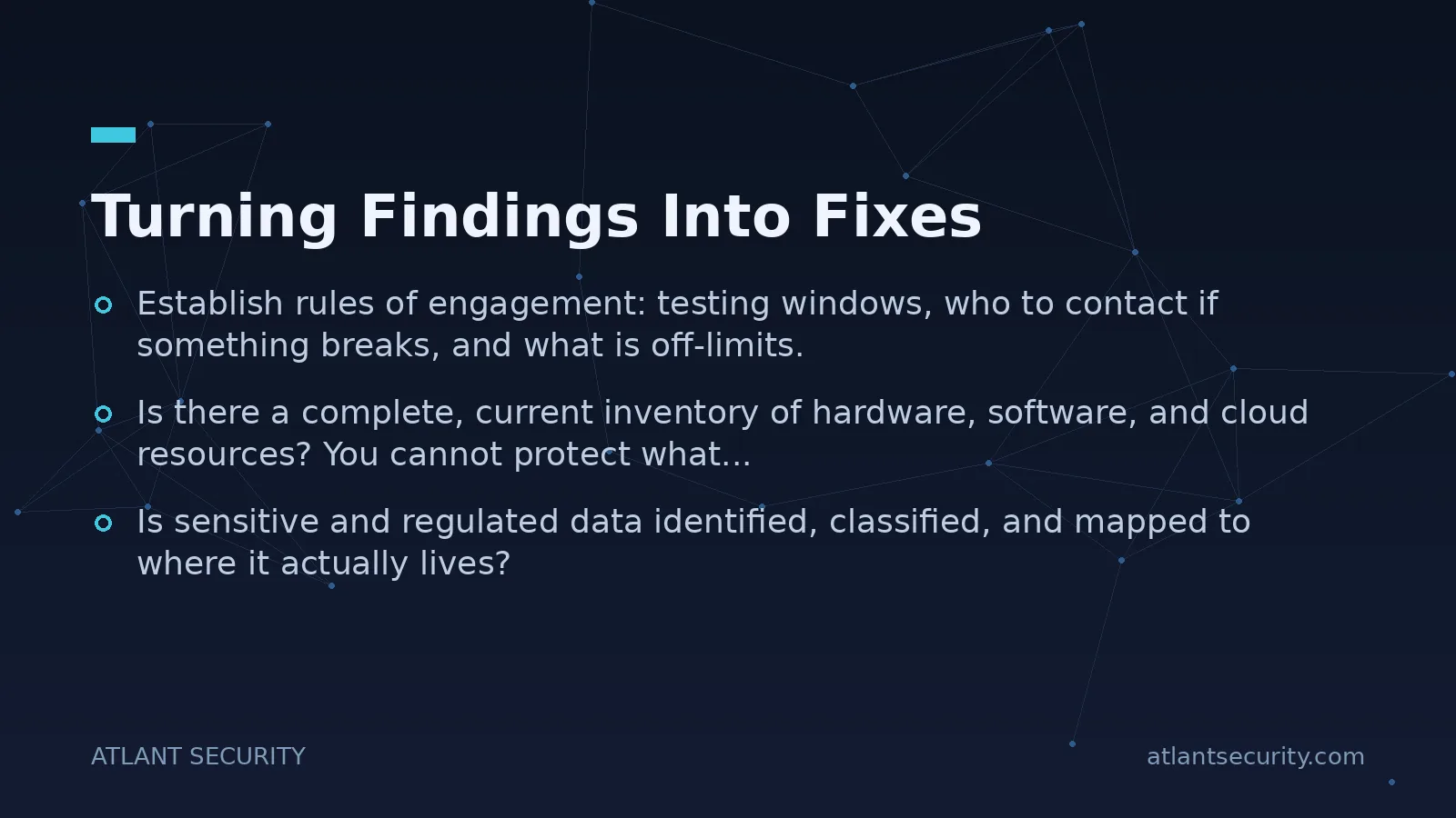 Turning Findings Into Fixes - key points
