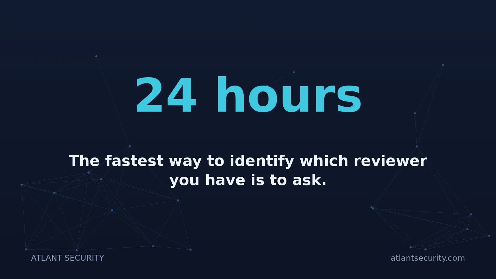 24 hours: The fastest way to identify which reviewer you have is to ask.