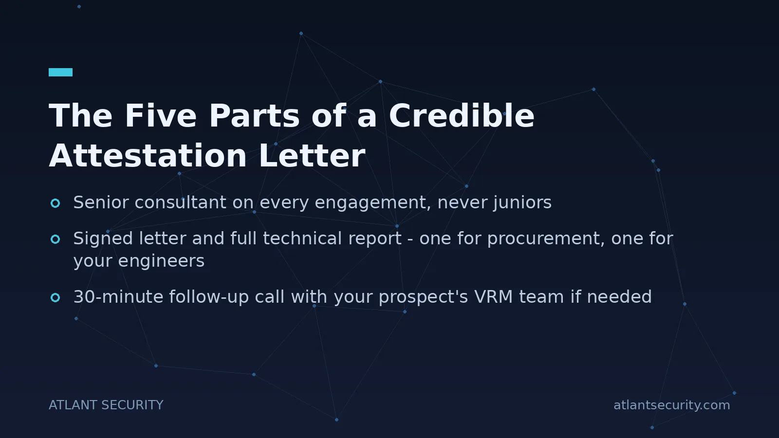 The Five Parts of a Credible Attestation Letter - key points