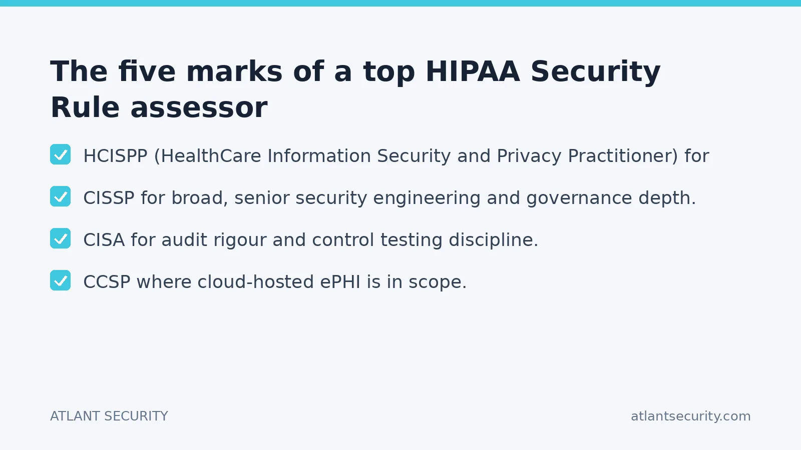 Checklist: The five marks of a top HIPAA Security Rule assessor