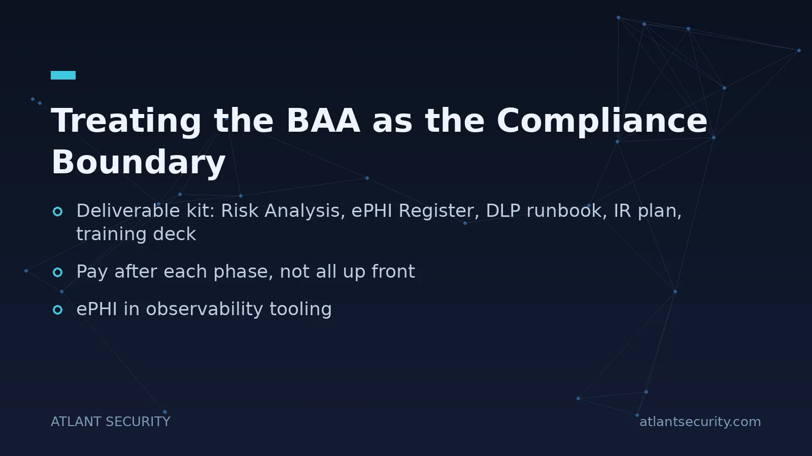 Treating the BAA as the Compliance Boundary - key points