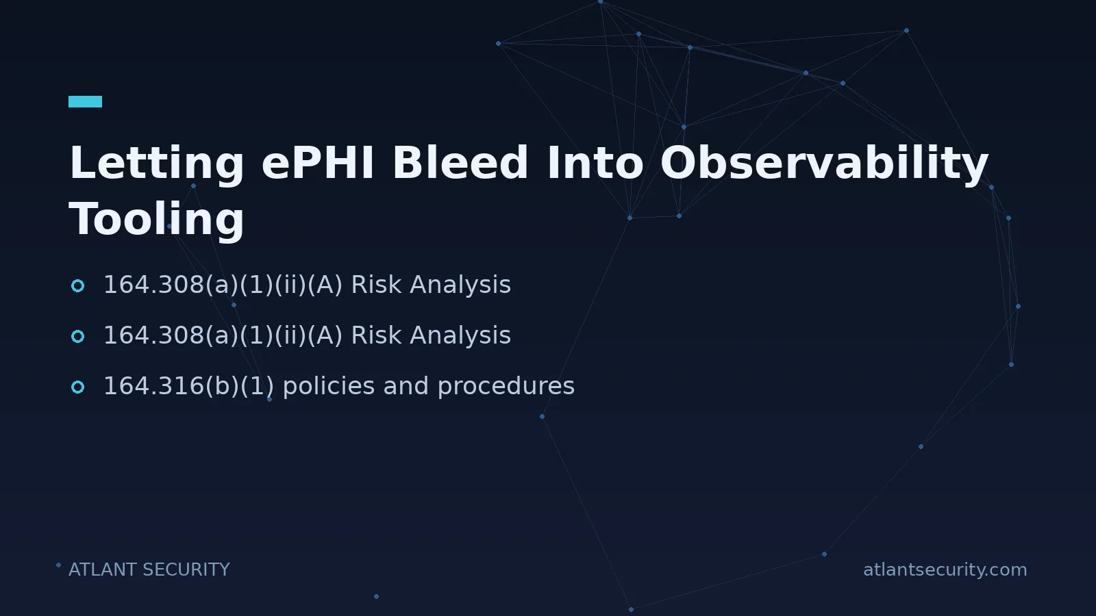 Letting ePHI Bleed Into Observability Tooling - key points