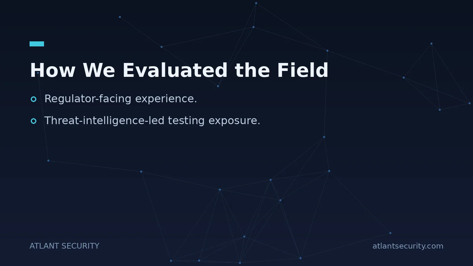 How We Evaluated the Field - key points