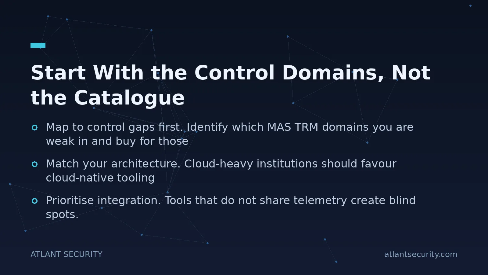 Start With the Control Domains, Not the Catalogue - key points
