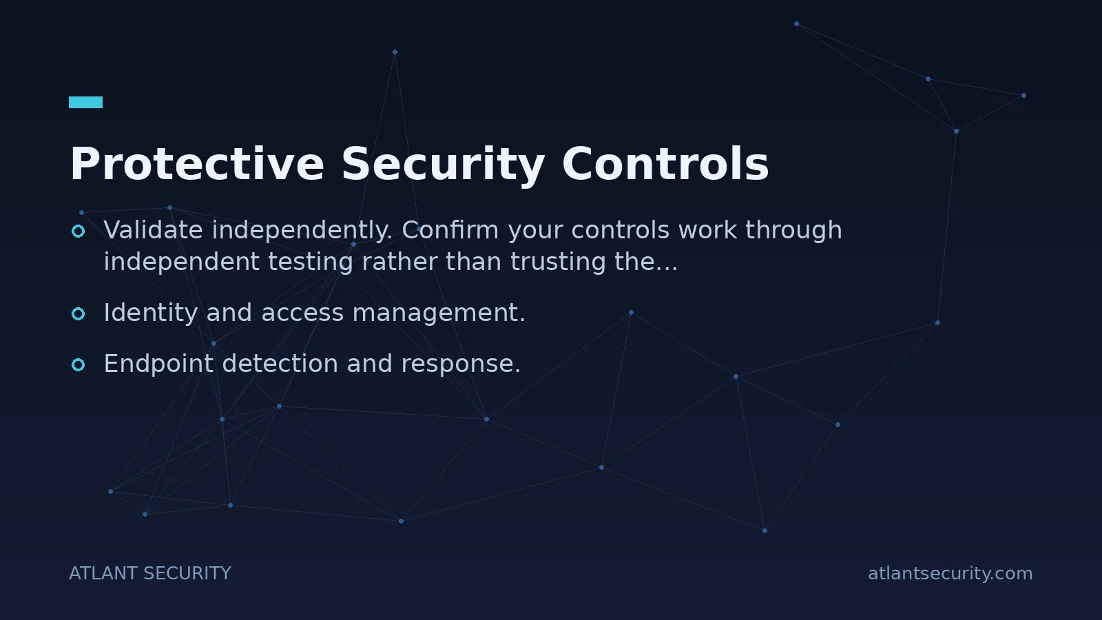 Protective Security Controls - key points