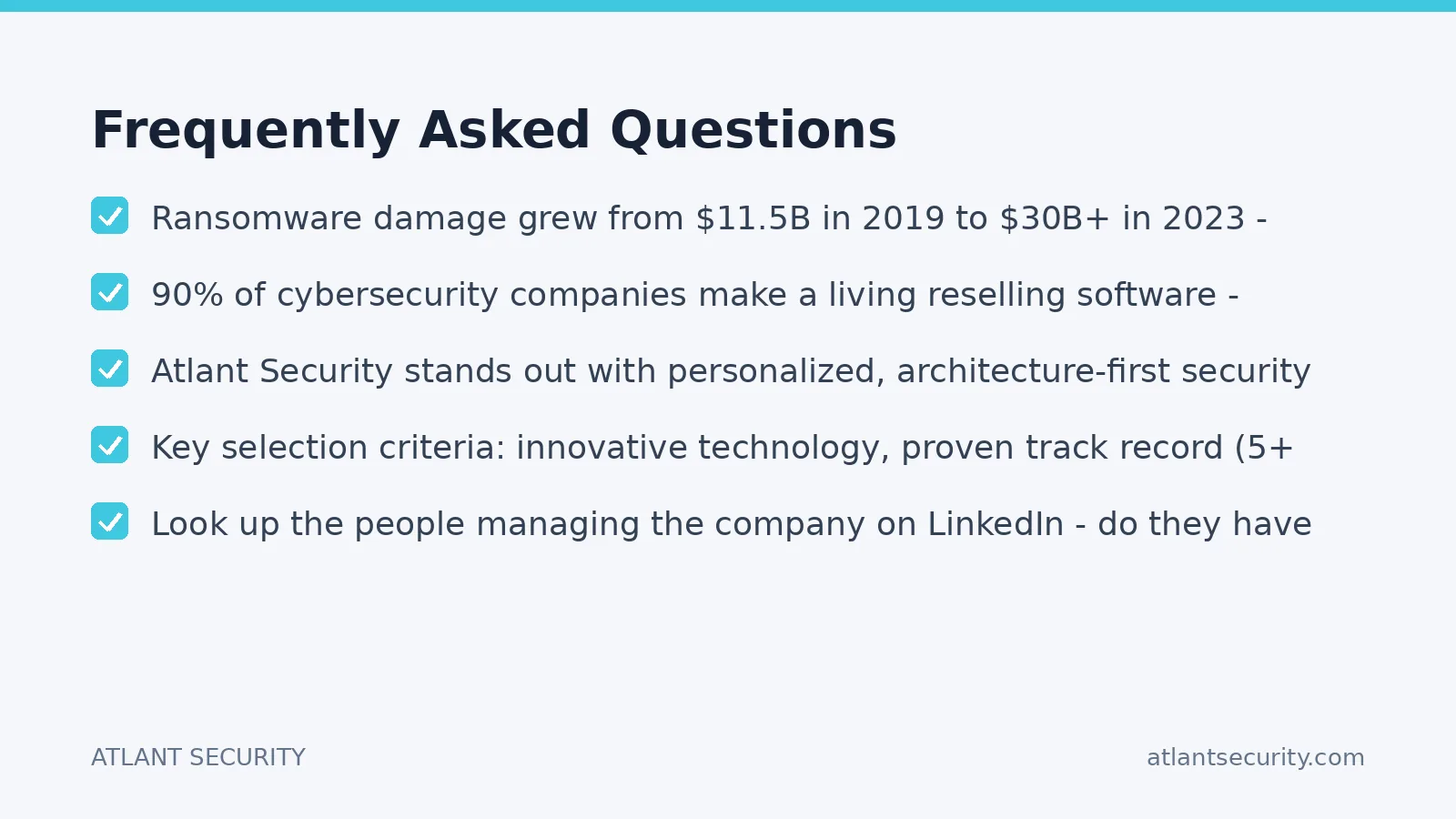 Checklist: Frequently Asked Questions
