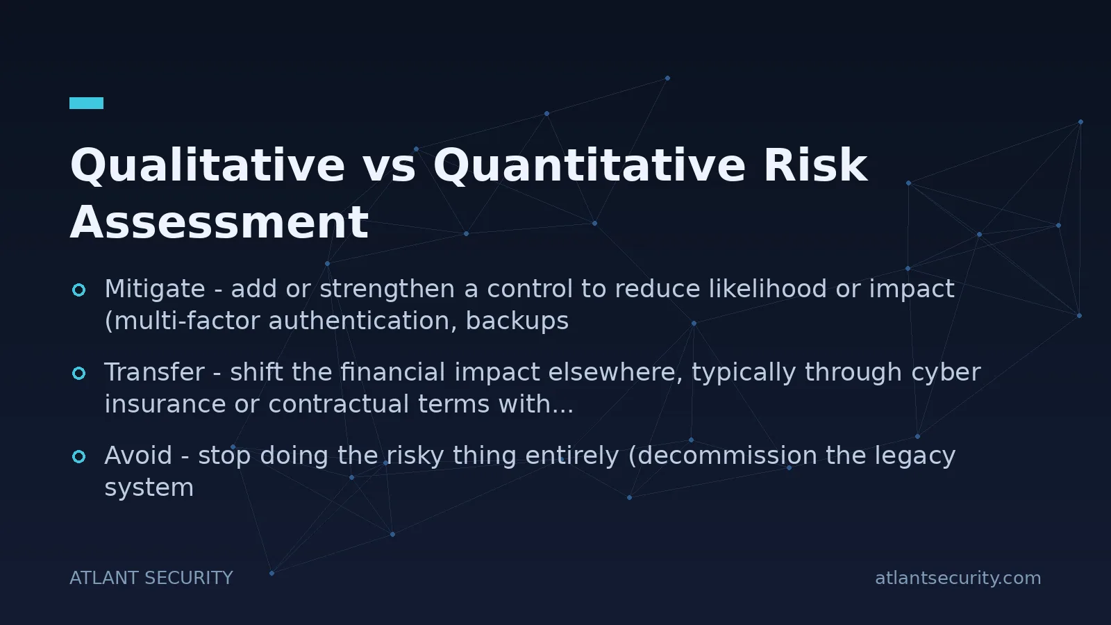 Qualitative vs Quantitative Risk Assessment - key points