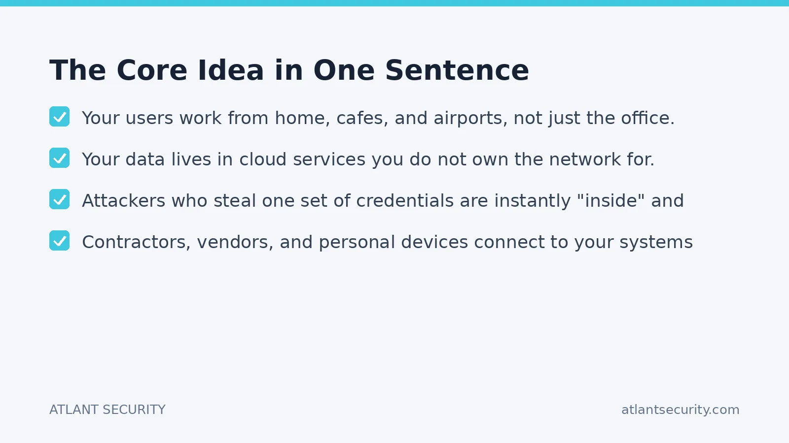 Checklist: The Core Idea in One Sentence