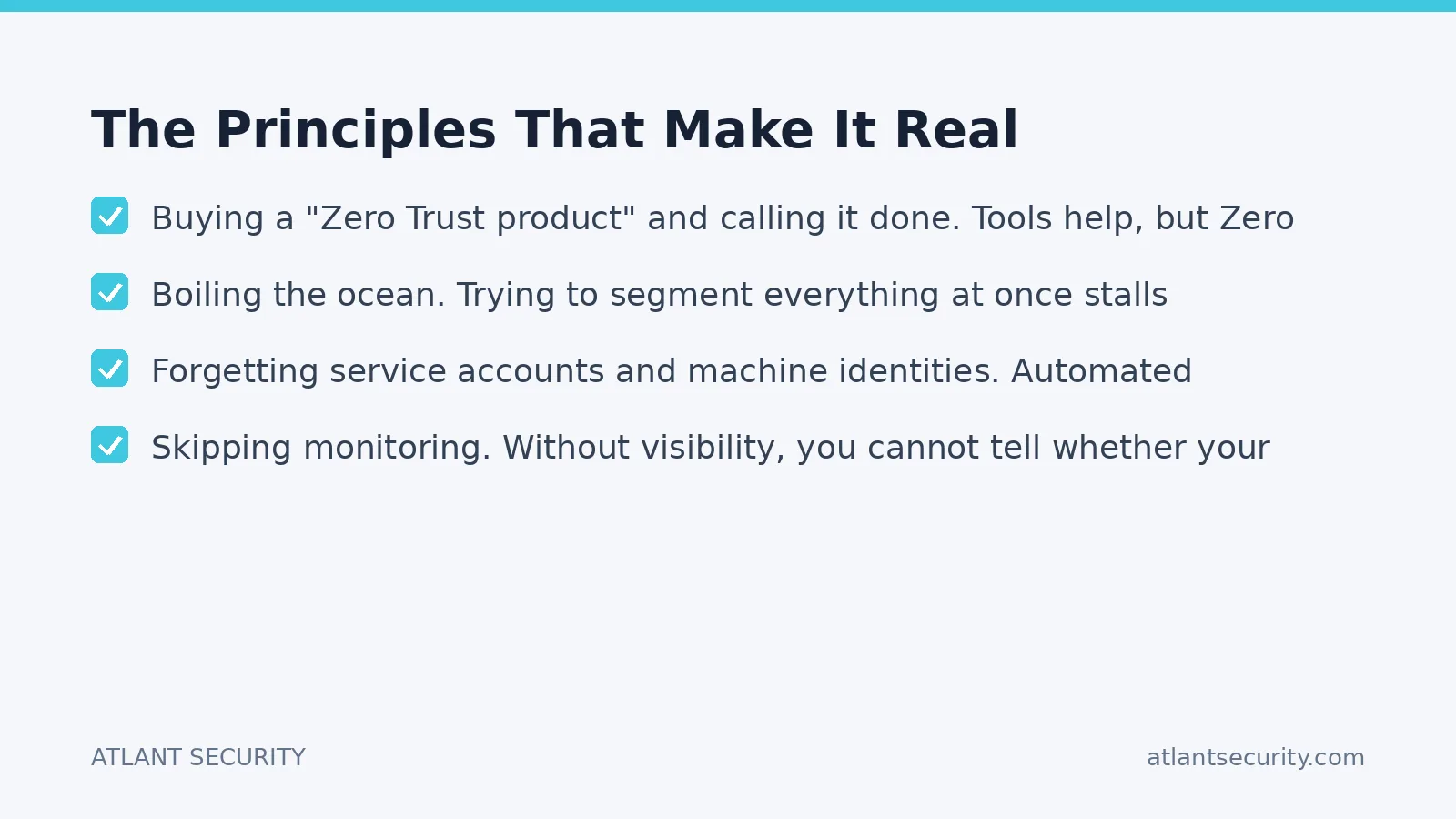 Checklist: The Principles That Make It Real