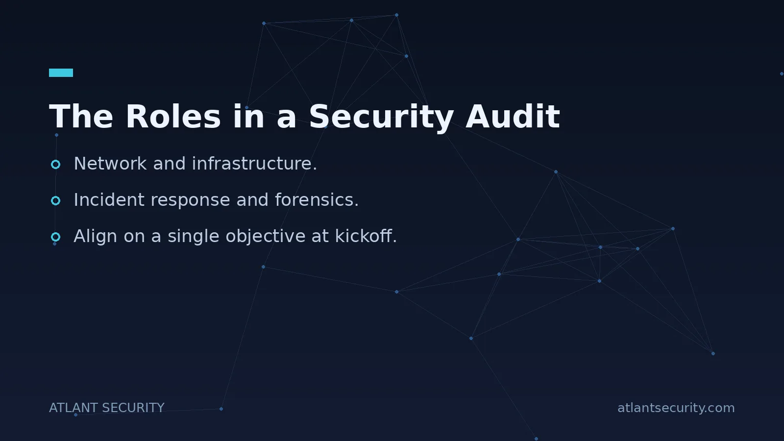 The Roles in a Security Audit - key points