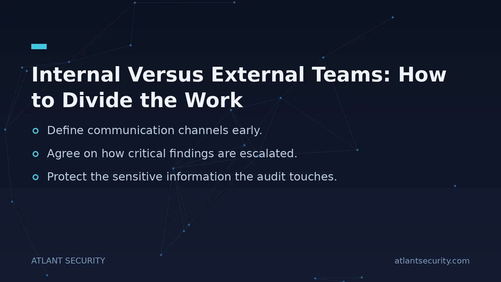 Internal Versus External Teams: How to Divide the Work - key points