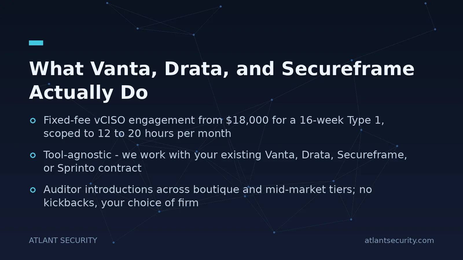 What Vanta, Drata, and Secureframe Actually Do - key points