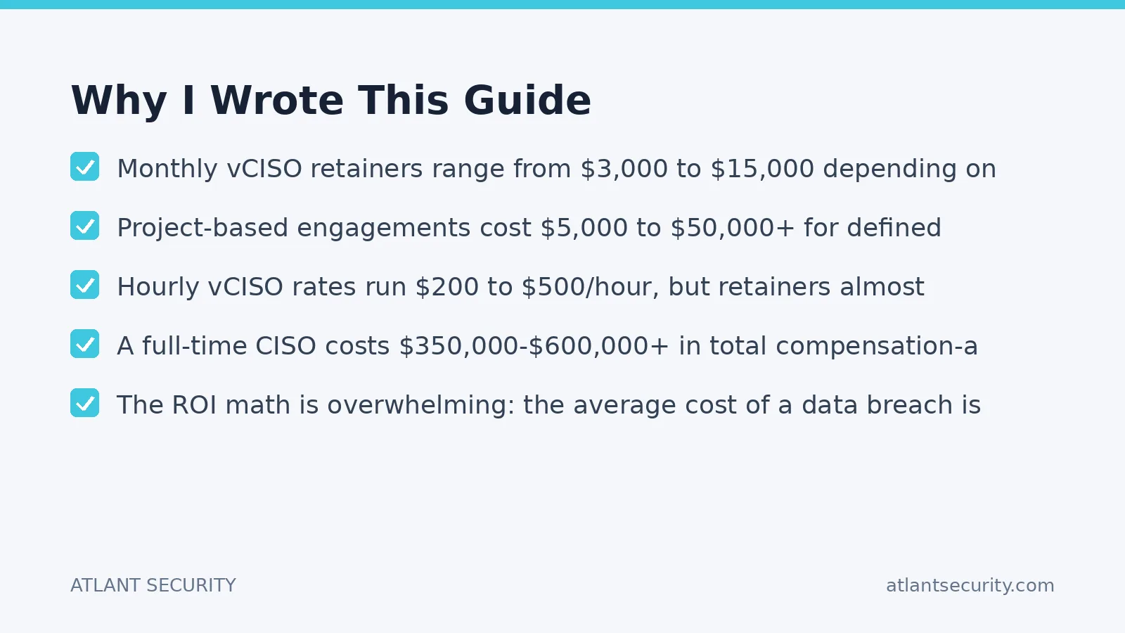 Checklist: Why I Wrote This Guide